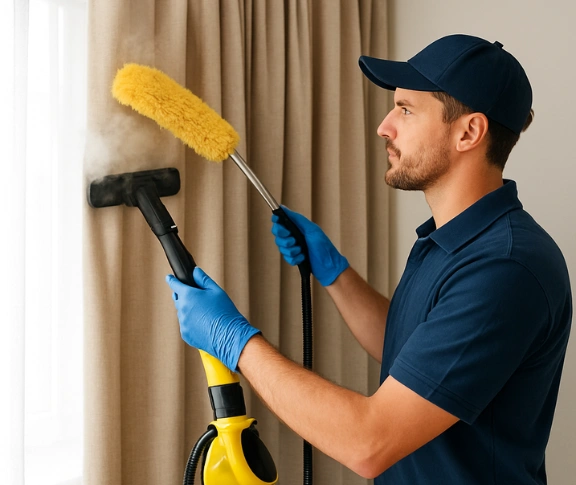Trusted blind cleaning technician Matty Curtain Cleaning gailes QLD