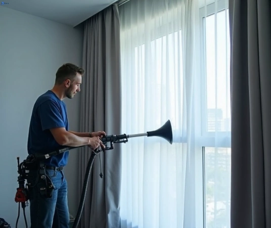 Professional drapes cleaning process tools Matty Curtain Cleaning gailes