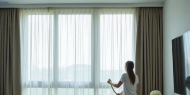 Delicate sheer drape cleaning gailes Matty Curtain Cleaning